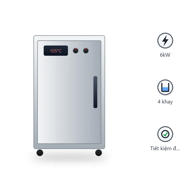 Tủ nấu cơm 4 khay điện